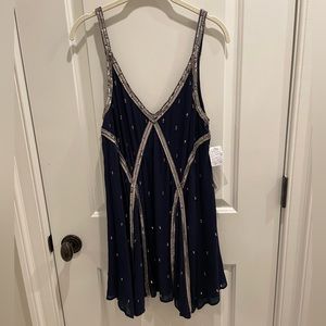NWT Free People Navy Slip Dress Size XS